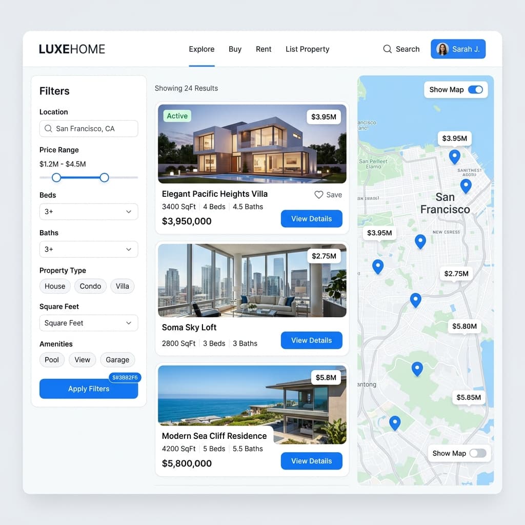 Atlas Real Estate Marketplace product interface