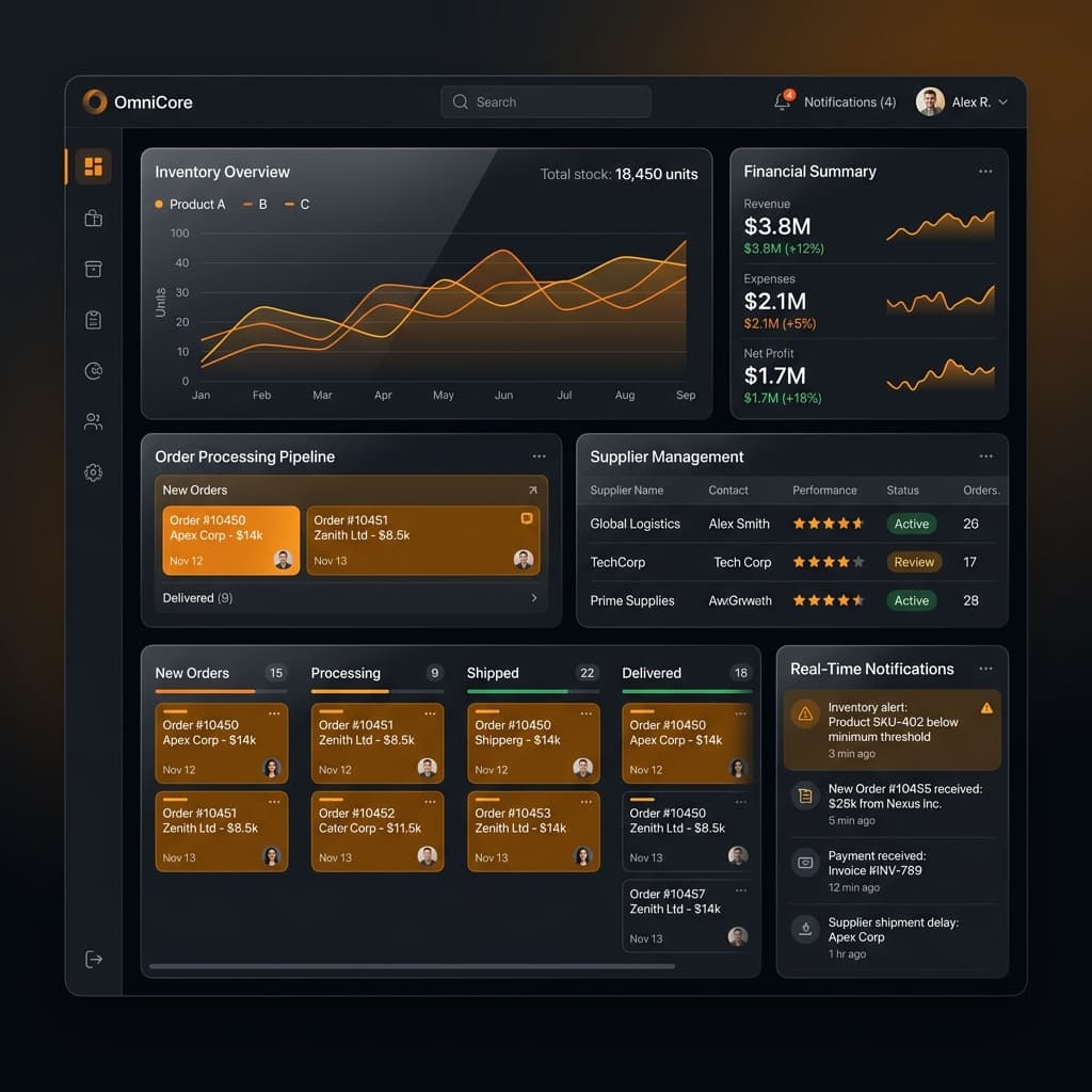 BrightPath Logistics ERP product interface
